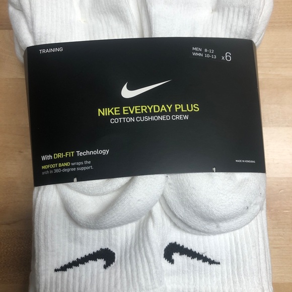 Nike Men's Everyday Plus Cushion Crew 6 Pack Socks - Picture 3 of 9